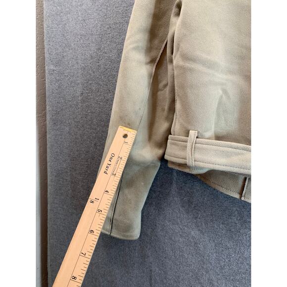 Zara Basic Faux Suede Jacket Womens Extra Small Brown Jacket - Picture 7 of 7